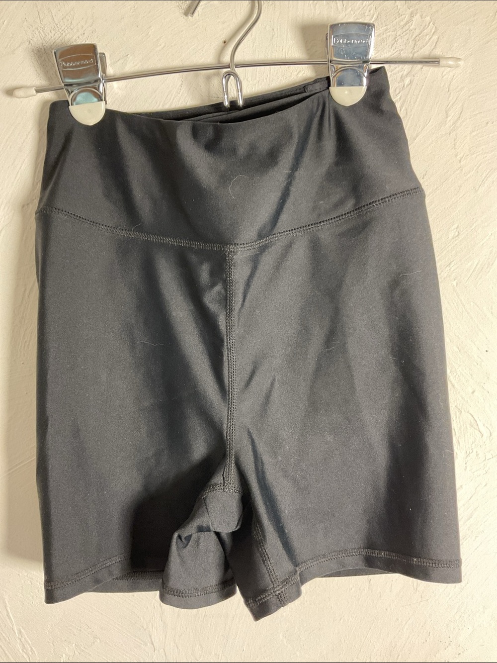 Sommer Ray High Waisted Scrunch Butt Biker Shorts, Size S/P, Black
